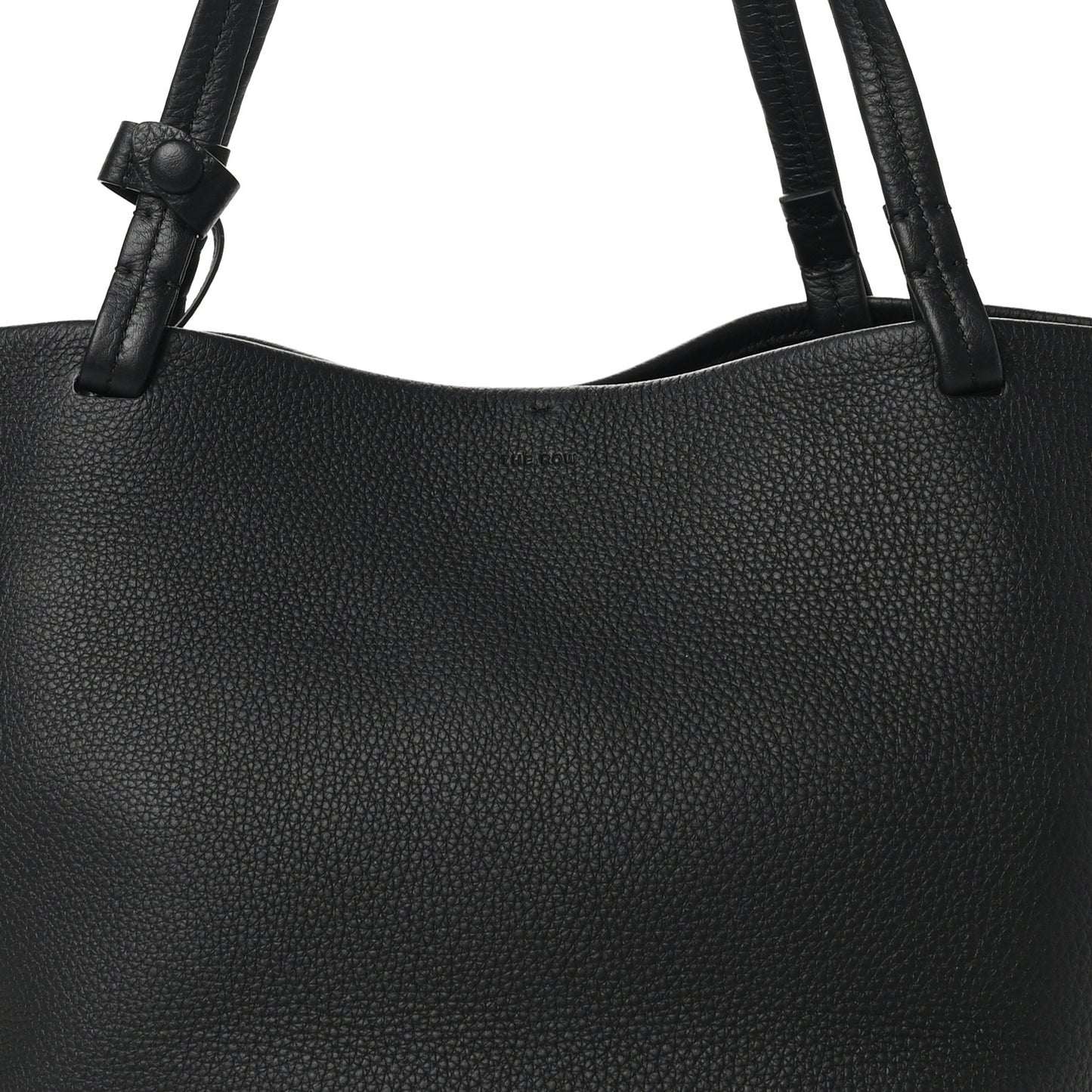 Grained Calfskin Park Tote Three Black