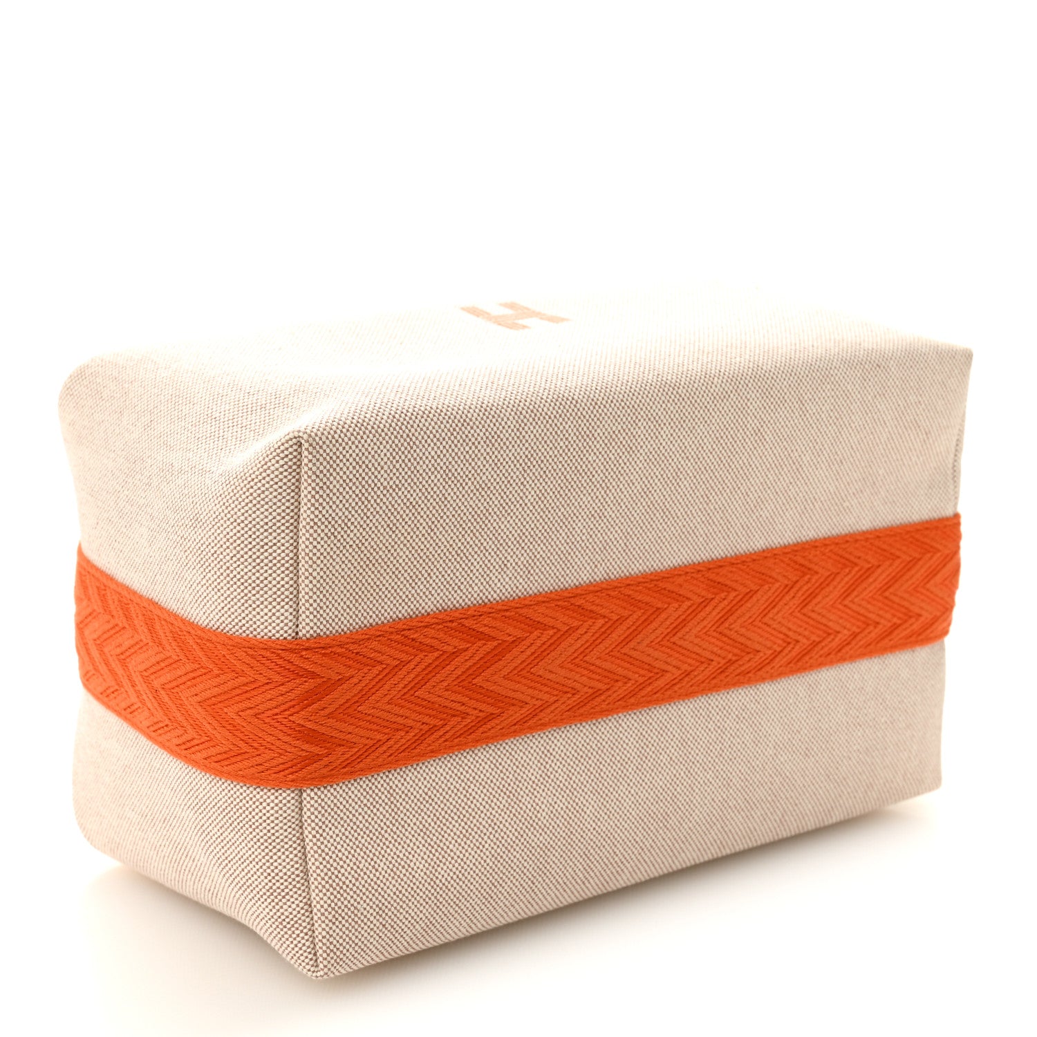 Hermes Canvas Large Bride-A-Brac Pouch Natural Orange 4 of 9