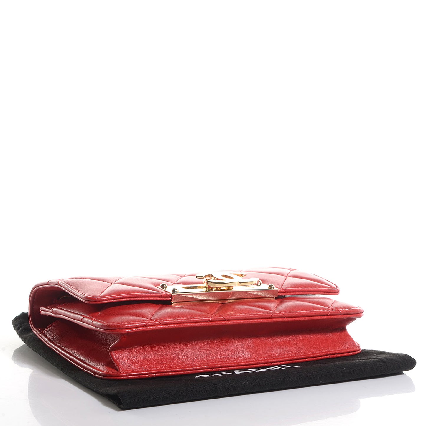 Lambskin Golden Class Wallet on Chain WOC Red