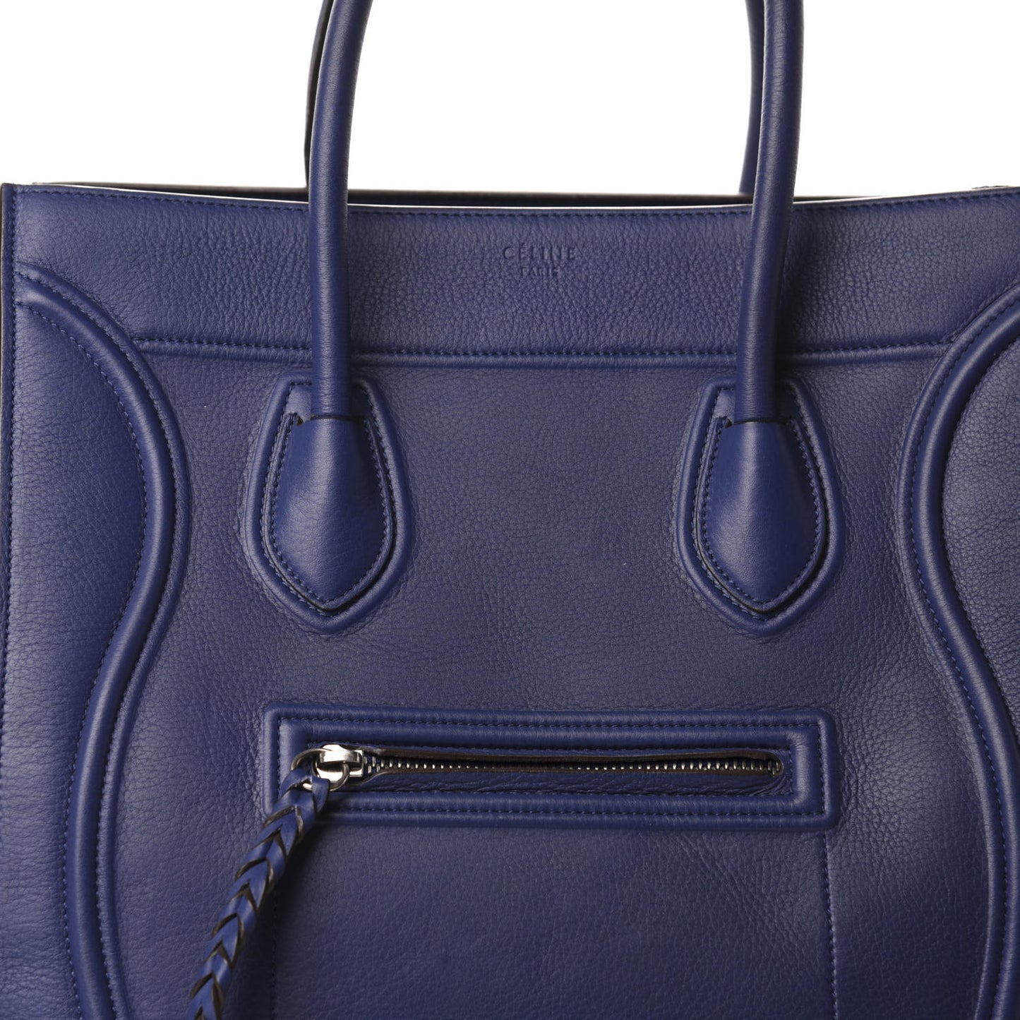 Grained Calfskin Medium Phantom Luggage Indigo