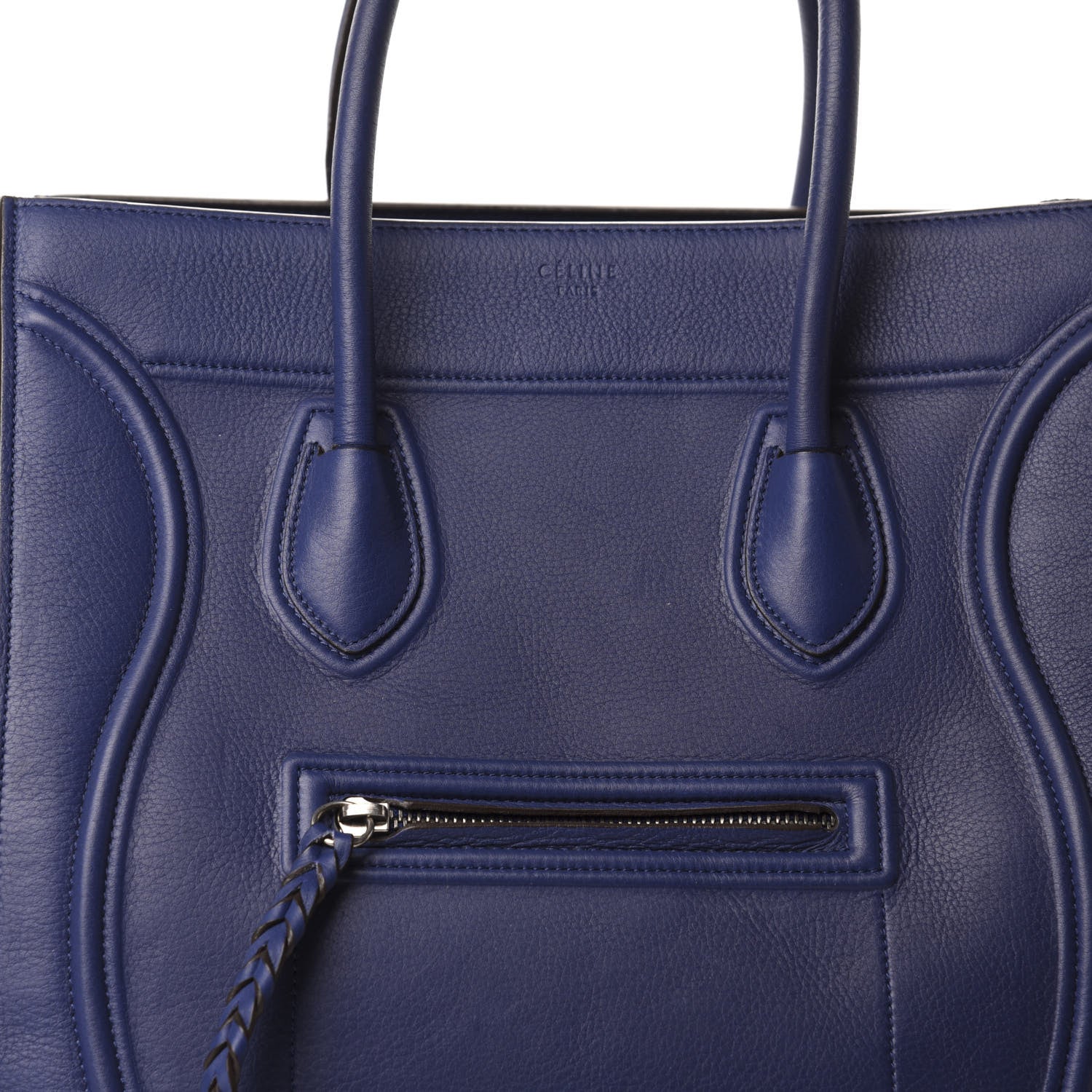 Celine Grained Calfskin Medium Phantom Luggage Indigo 9 of 9
