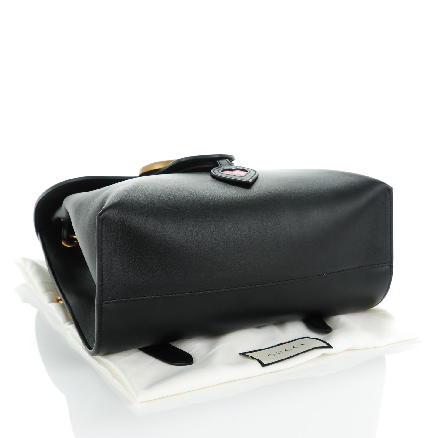 Calfskin Web GG Marmont Flap Chain Backpack Black