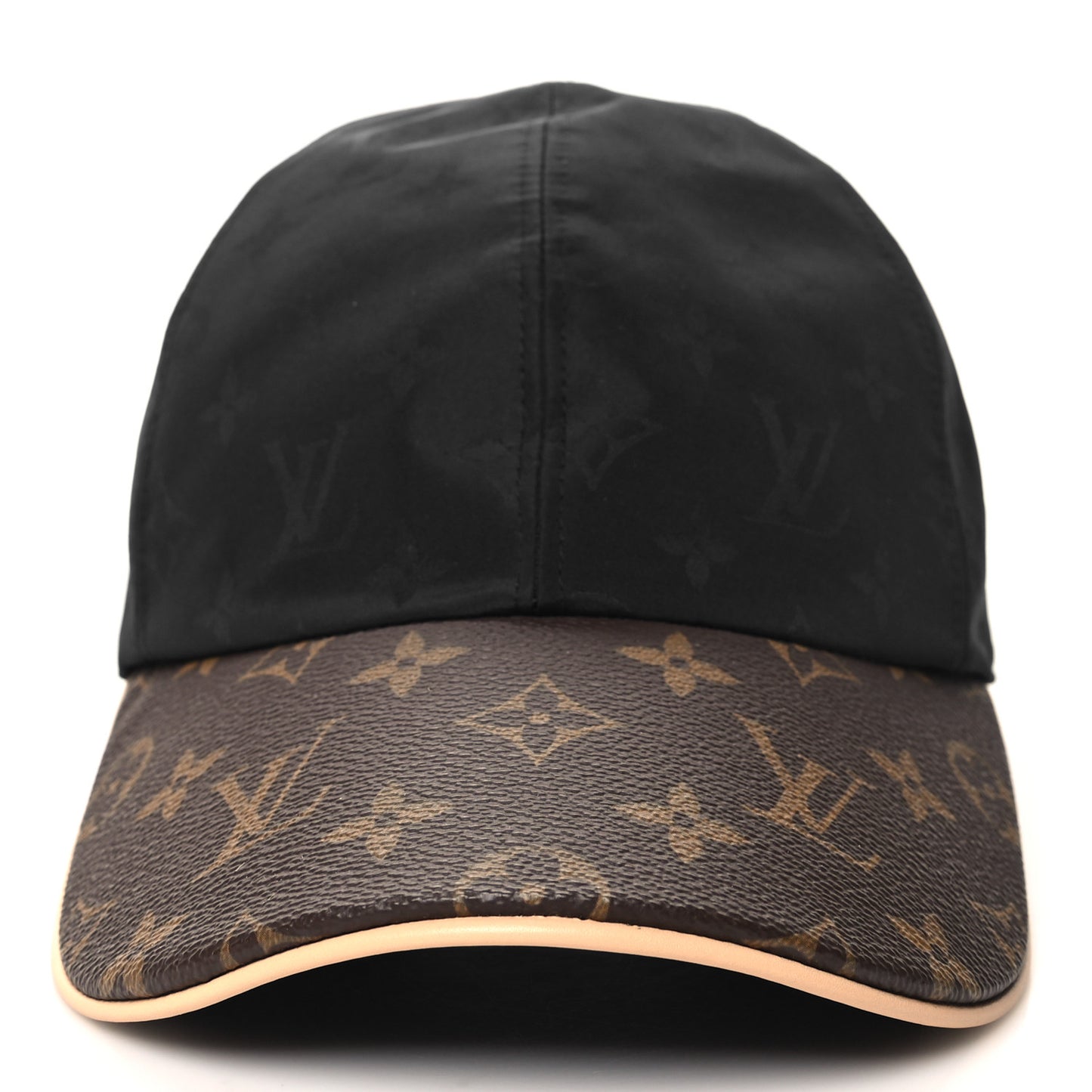 Polyester Silk Monogram LV Get Ready Cap M Black
