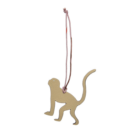 Hermes Togo Epsom Petit H Monkey Bag Charm Rubis Trench 3 of 5