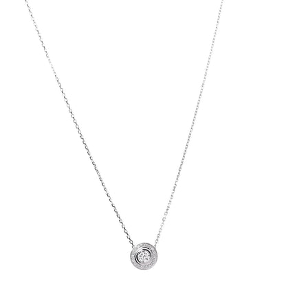Cartier 18K White Gold Diamond D'Amour Pave Pendant Necklace 1 of 9