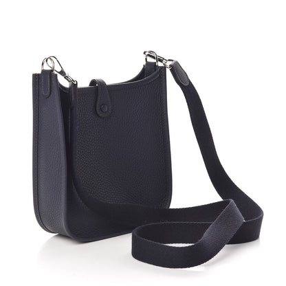 Hermes Taurillon Clemence Amazone Evelyne TPM Bleu Nuit Bleu Indigo 3 of 10