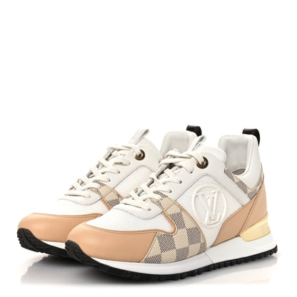 Louis Vuitton Calfskin Damier Azur Run Away Sneakers 36 White 4 of 11