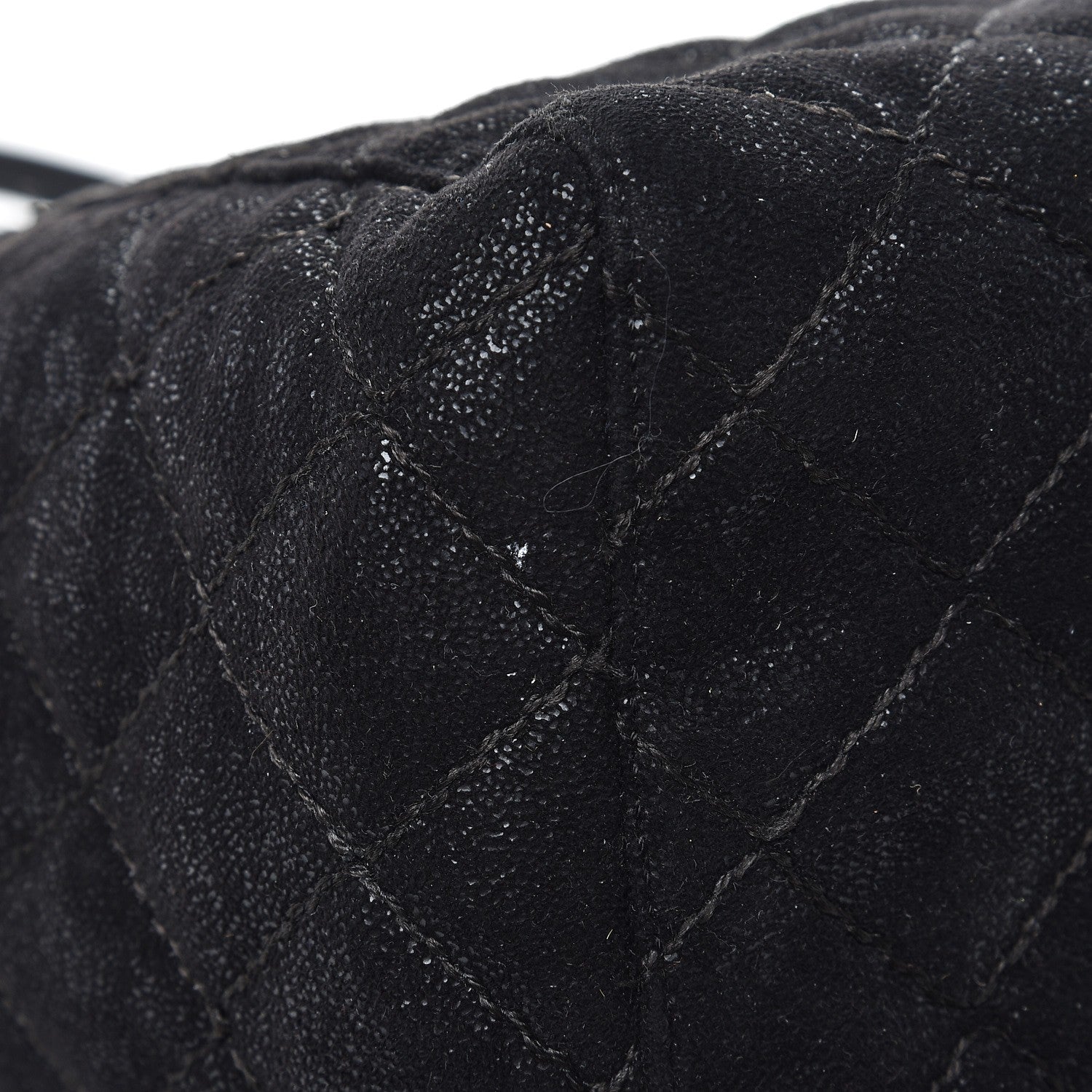 Stella McCartney Shaggy Deer Quilted Falabella Shopper Tote Black 8 of 10