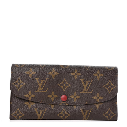 Louis Vuitton Monogram Emilie Wallet Red 1 of 8