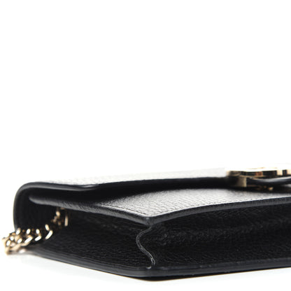 Gucci Dollar Calfskin Interlocking G Chain Wallet Black 7 of 9