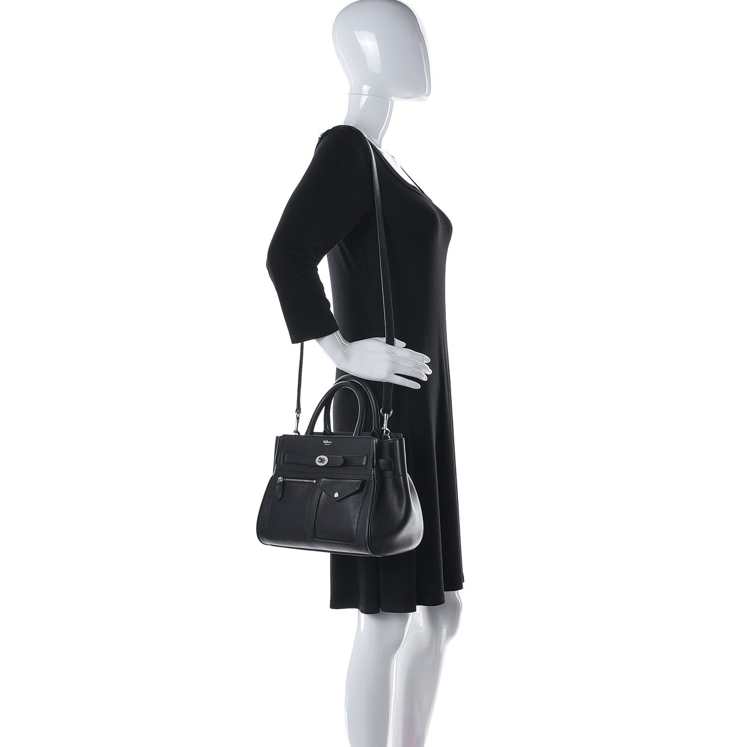 Mulberry Silky Calfskin Bayswater Multi Pocket Tote Black 2 of 12