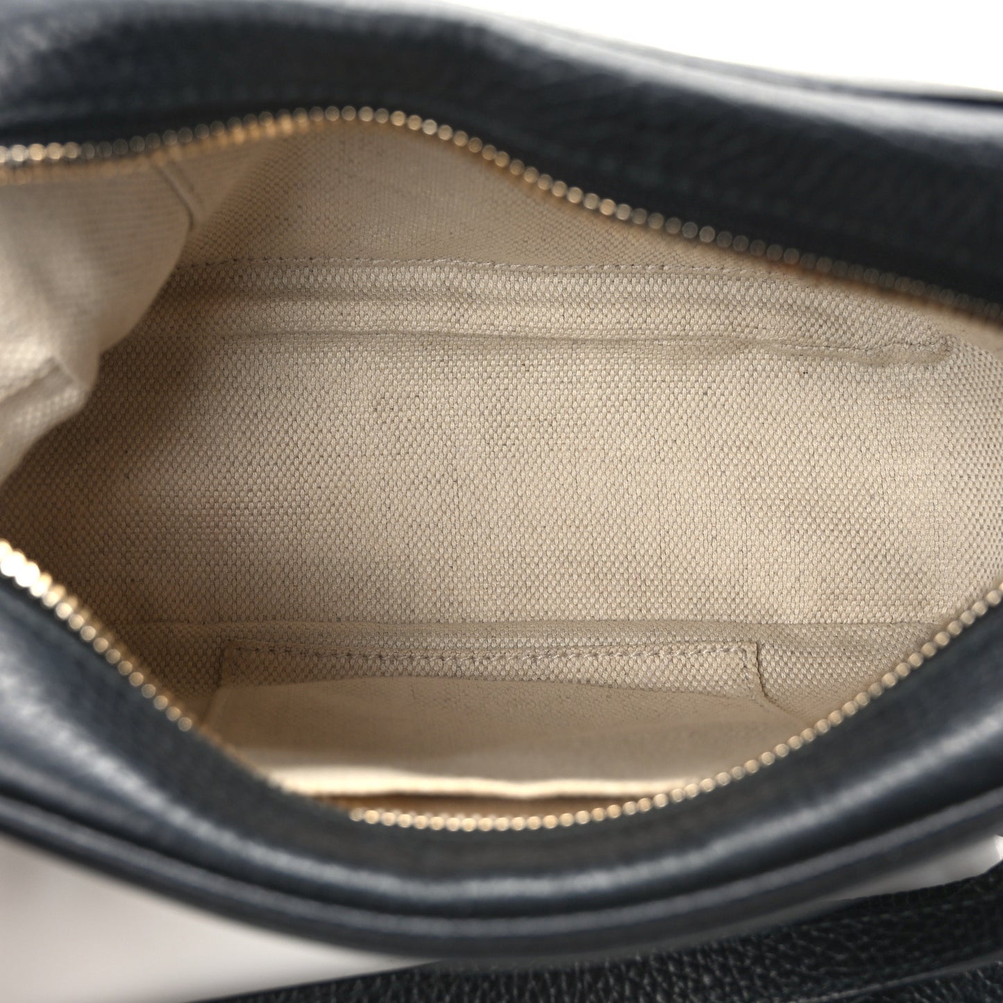 Pebbled Calfskin Small Soho Disco Bag Black
