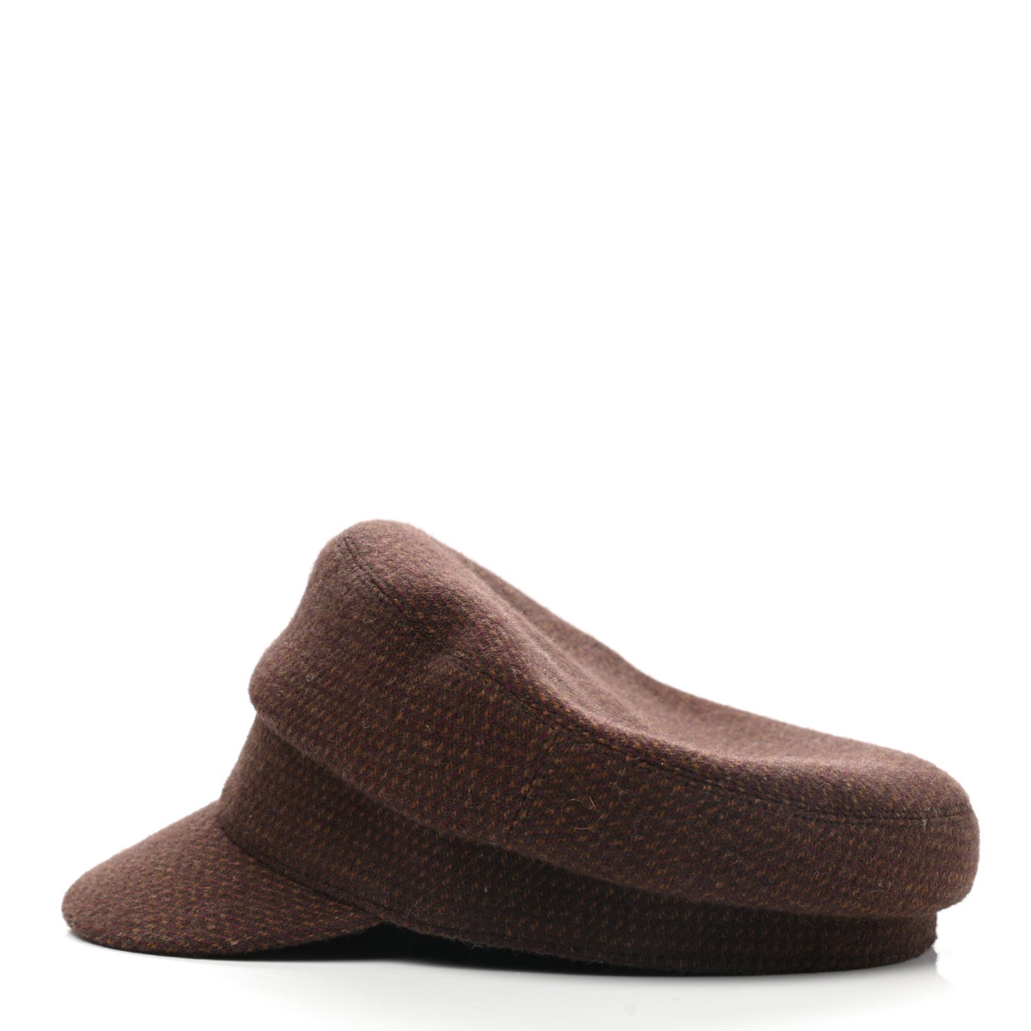 Hermes Wool Cashmere Dinard Cap 56 Brun Terre 3 of 8