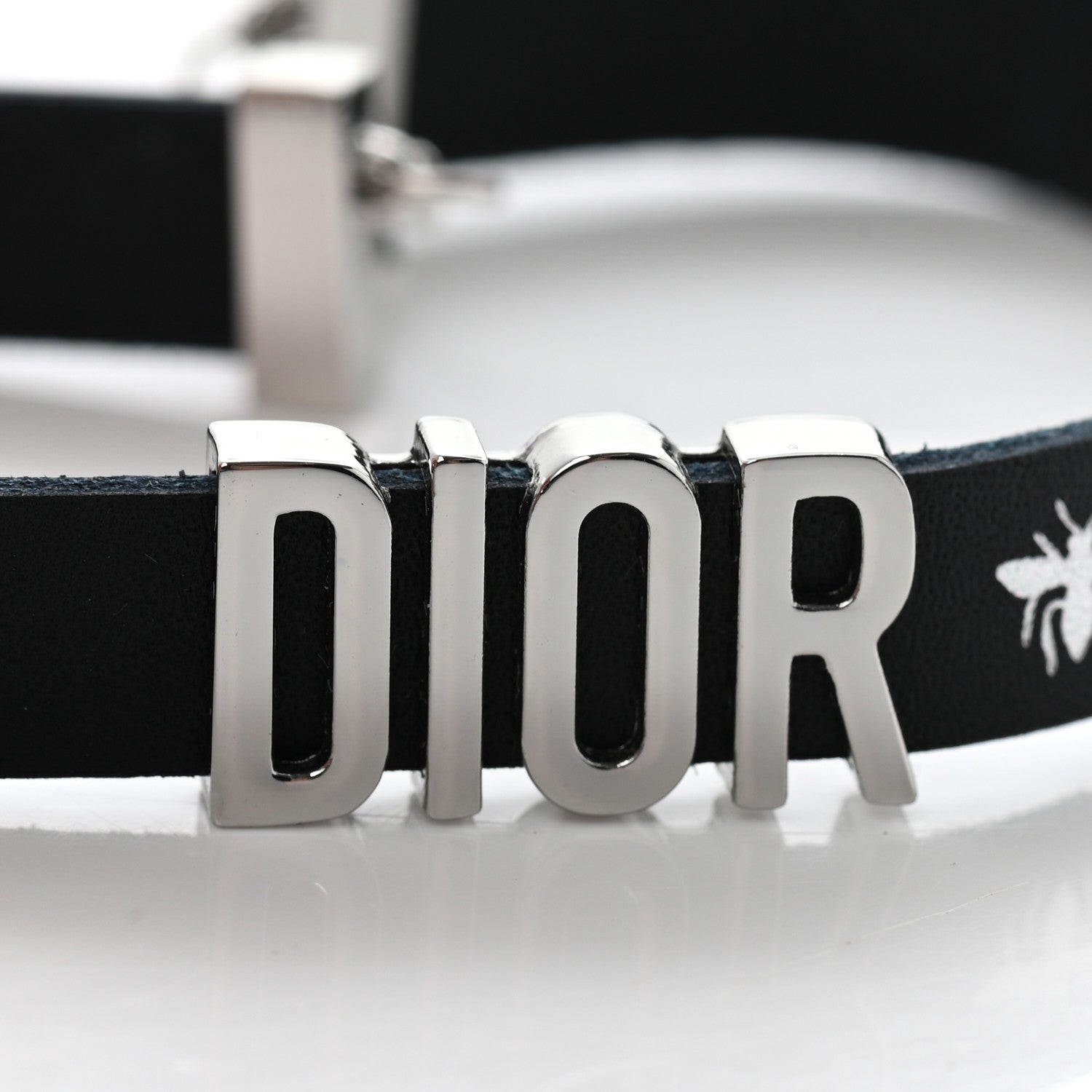 Christian Dior Calfskin Dior Bee Double Bracelet Black 6 of 6