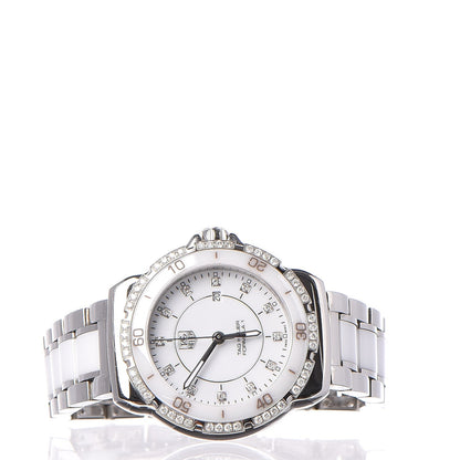 Tag Heuer Stainless Steel Ceramic Diamond 32mm Formula 1 Quartz Watch White WAH1313 3 of 10