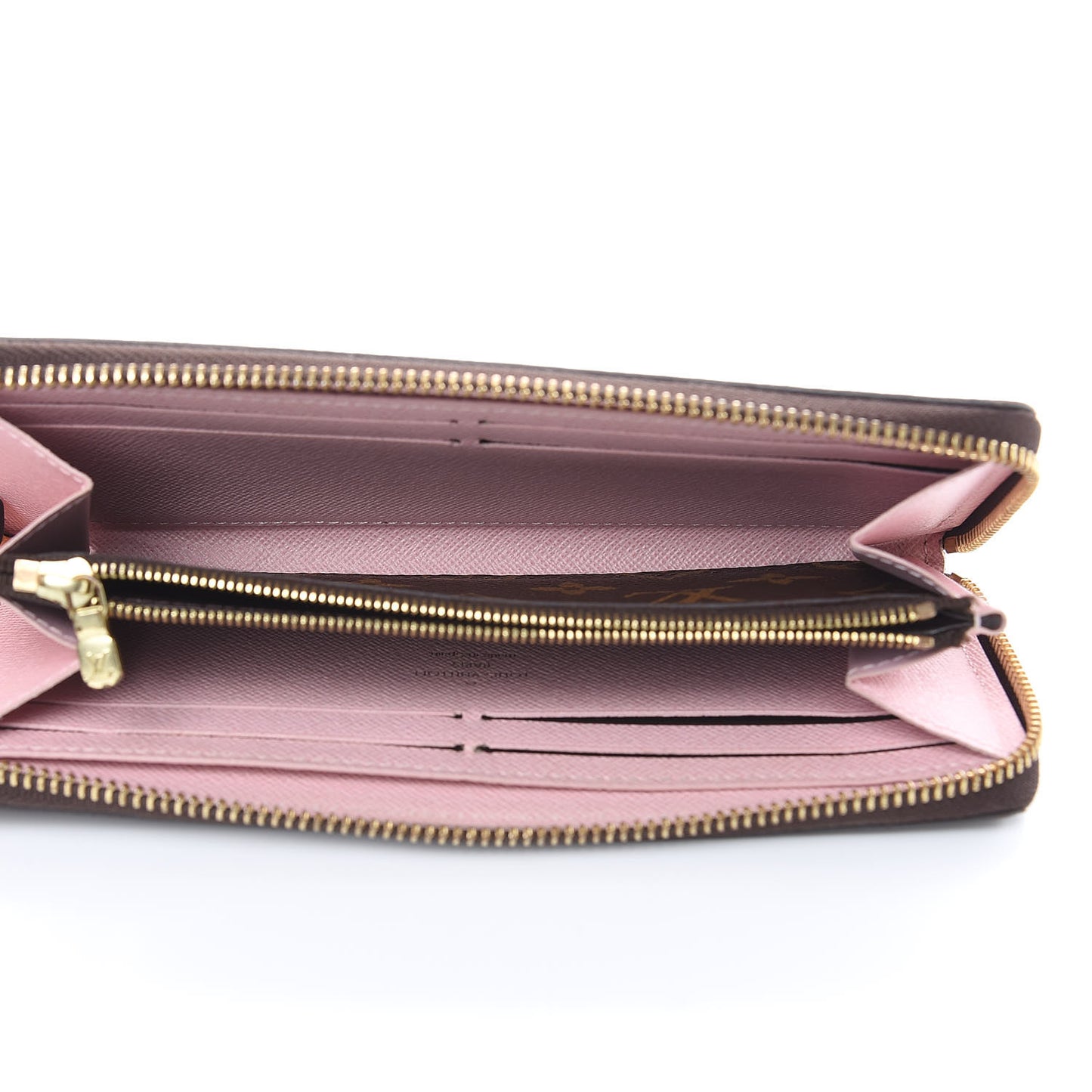 Monogram Clemence Wallet Rose Ballerine