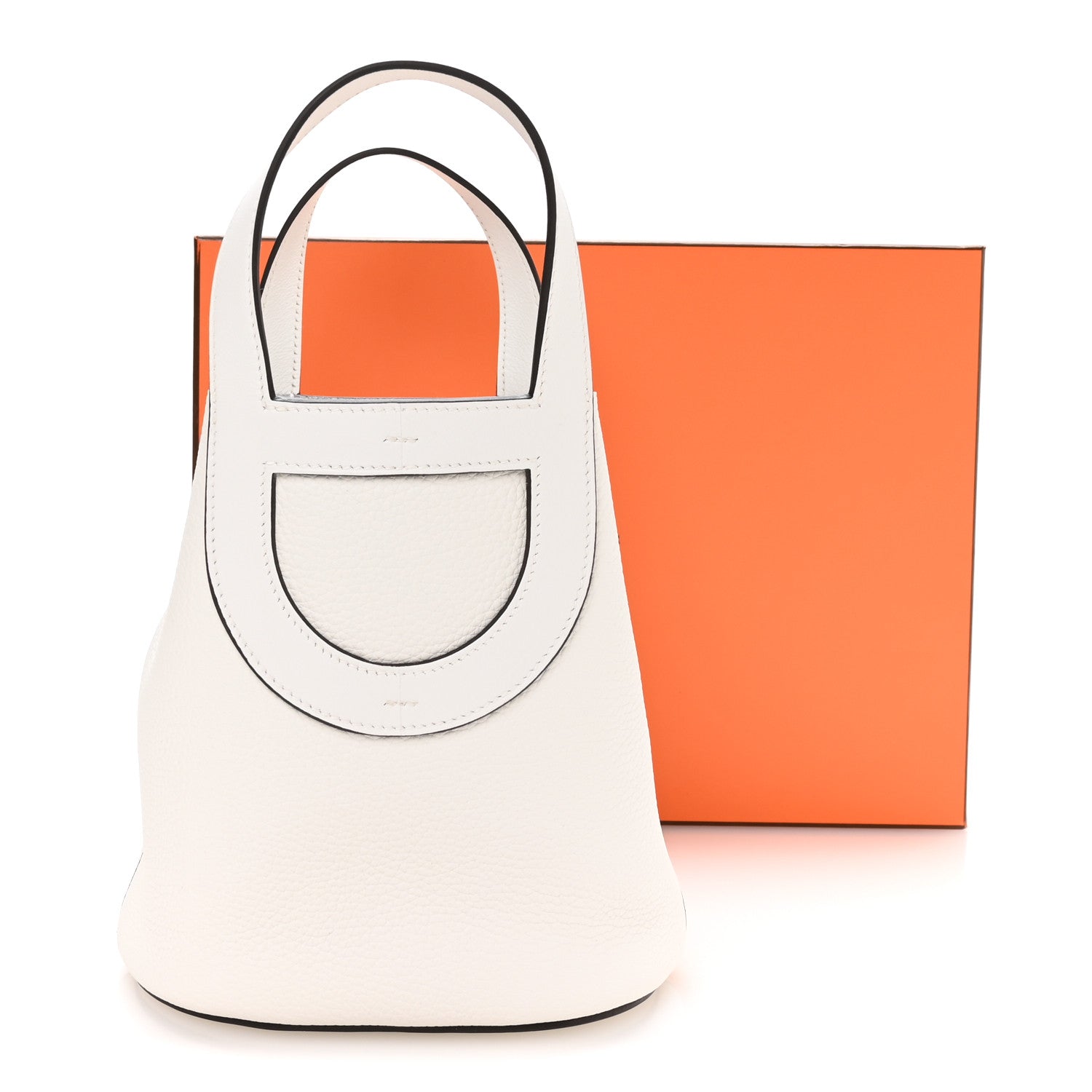 Hermes Taurillon Clemence Swift In-The-Loop 18 Bag New White 11 of 11