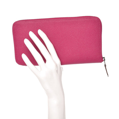 Hermes Epsom Silk'In Wallet Rose Pourpre Bleu Lin 2 of 8