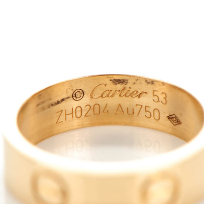 Cartier 18K Yellow Gold 5.5mm LOVE Ring 53 6.5 3 of 4
