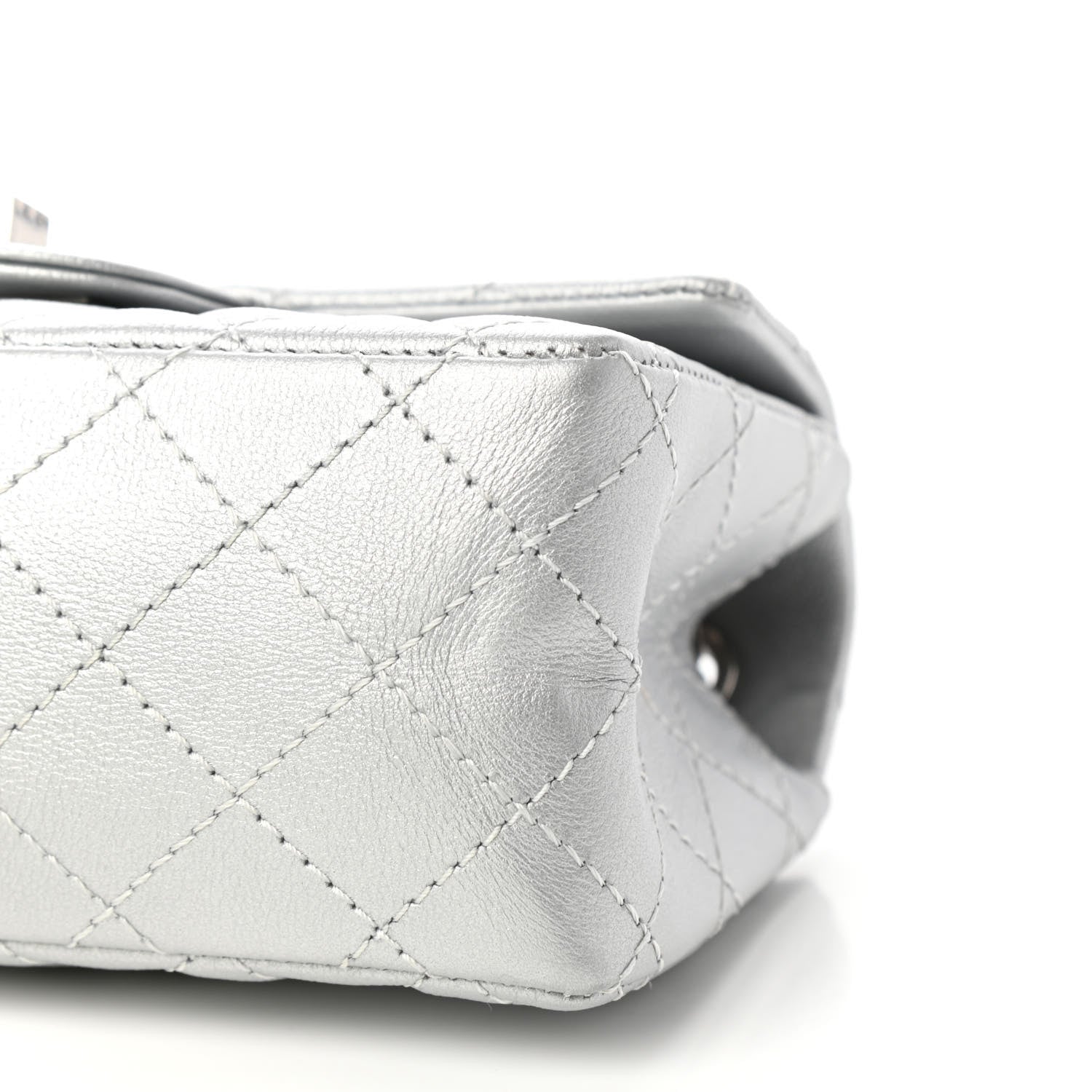 Chanel Metallic Grained Calfskin Quilted 2.55 Reissue Mini Flap Silver 9 of 11