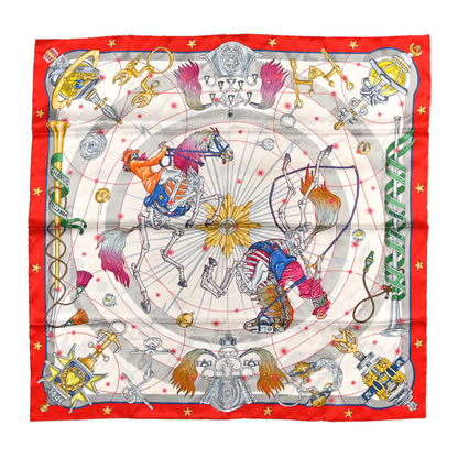 Hermes Silk Chorus Stellarum Scarf 70 Rouge White Multicolor 1 of 7