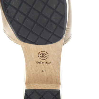 Chanel Calfskin Camellia Clogs 40 Beige 8 of 9