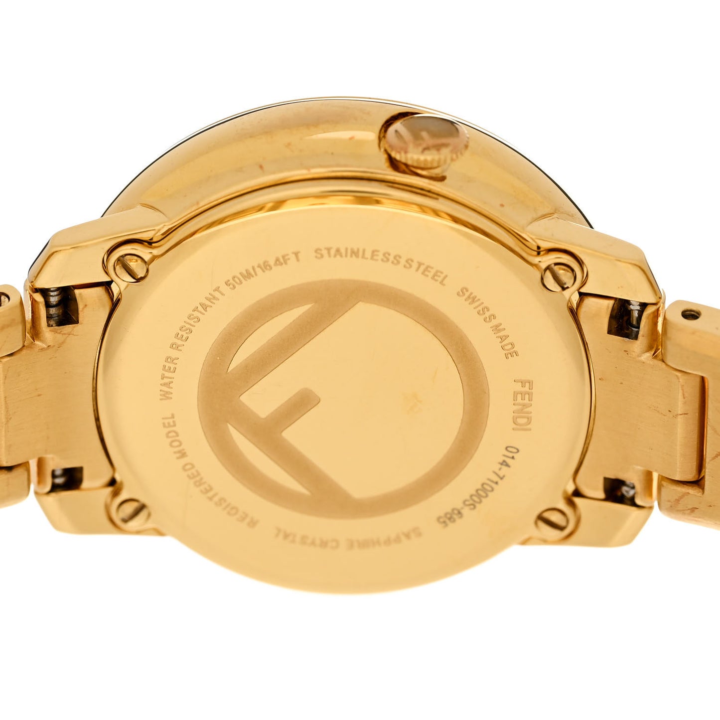 Stainless Steel Diamond 28mm Run Away Quartz Watch Gold