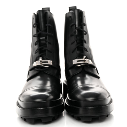 Hermes Glossed Calfskin Funk Ankle Boots 36.5 Black 2 of 9