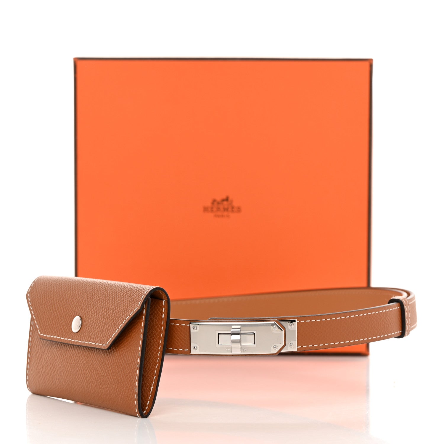 Hermes Epsom Kelly Pocket Belt Gold 5 of 5