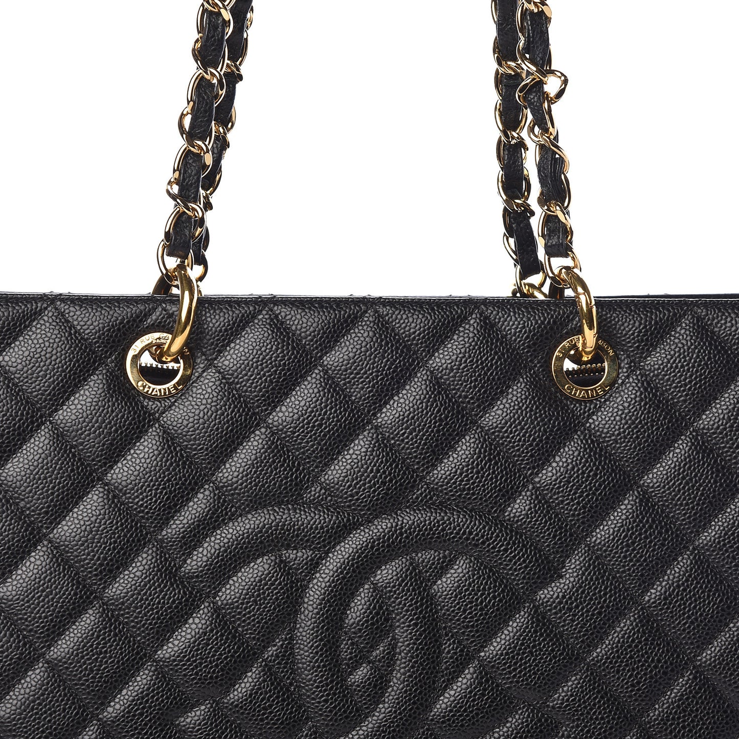 Caviar Quilted XL Grand Shopping Tote GST Black
