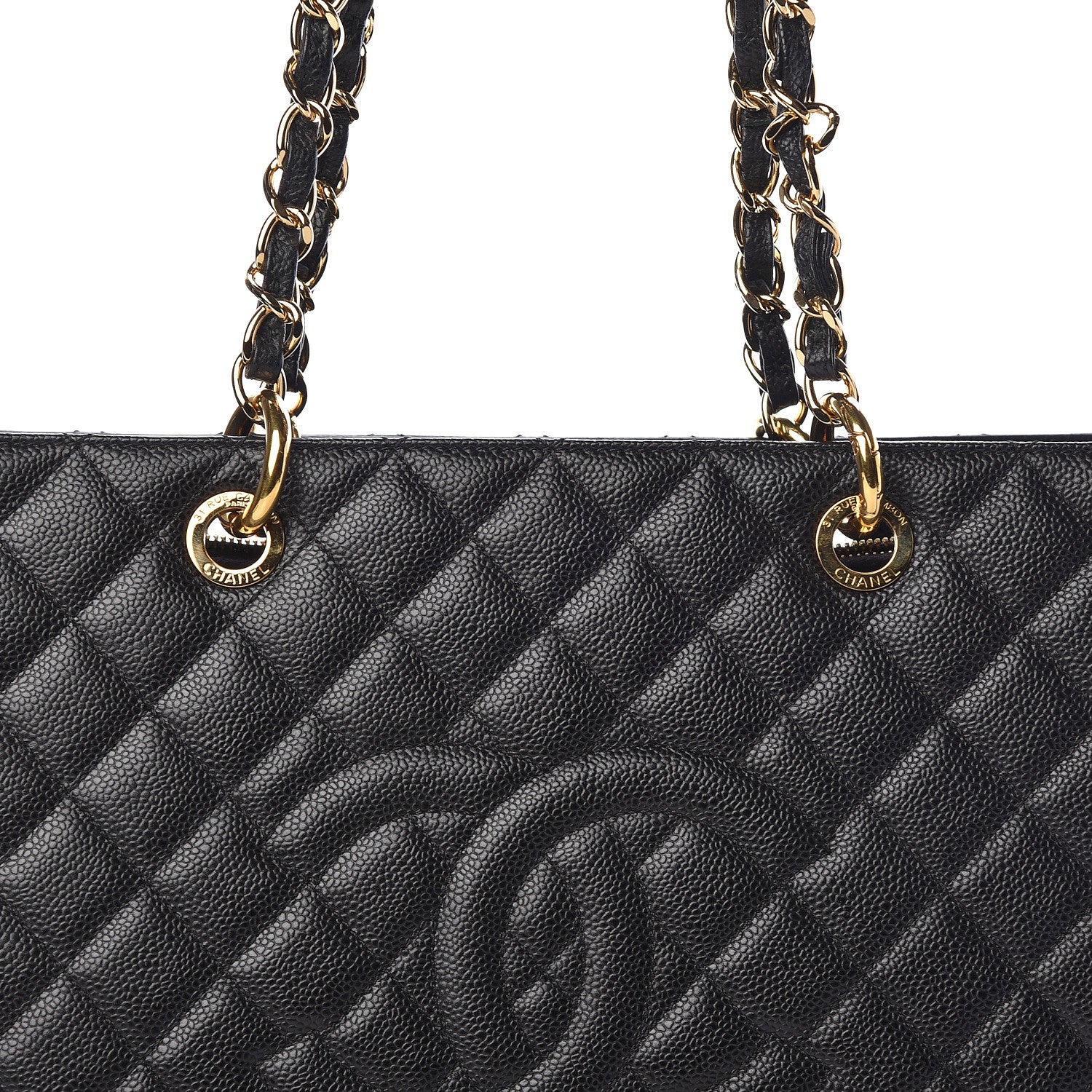 Chanel Caviar Quilted XL Grand Shopping Tote GST Black 8 of 10
