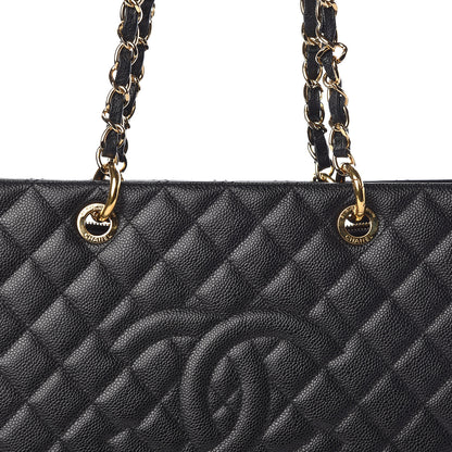 Chanel Caviar Quilted XL Grand Shopping Tote GST Black 8 of 10