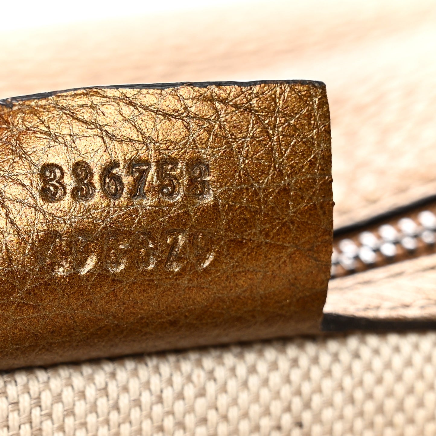Metallic Pebbled Calfskin Medium Soho Clutch Gold Ombre