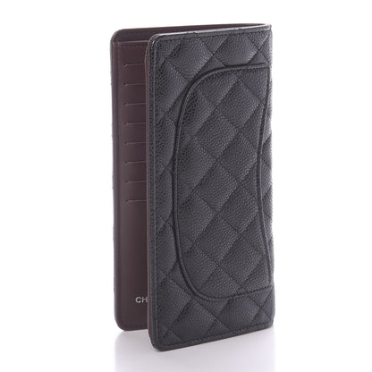 Chanel Caviar Quilted Yen Wallet Black 7 of 10