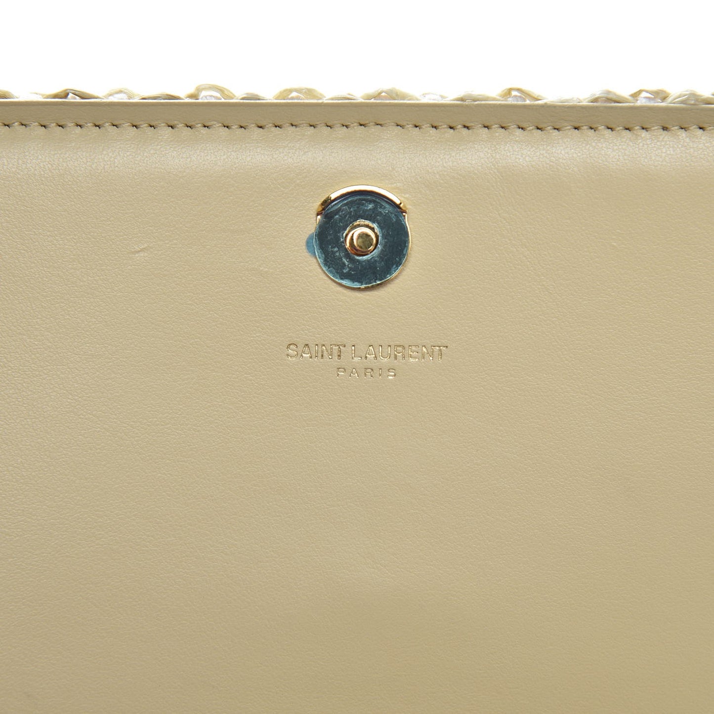 Raffia Medium Monogram Kate Satchel Naturale