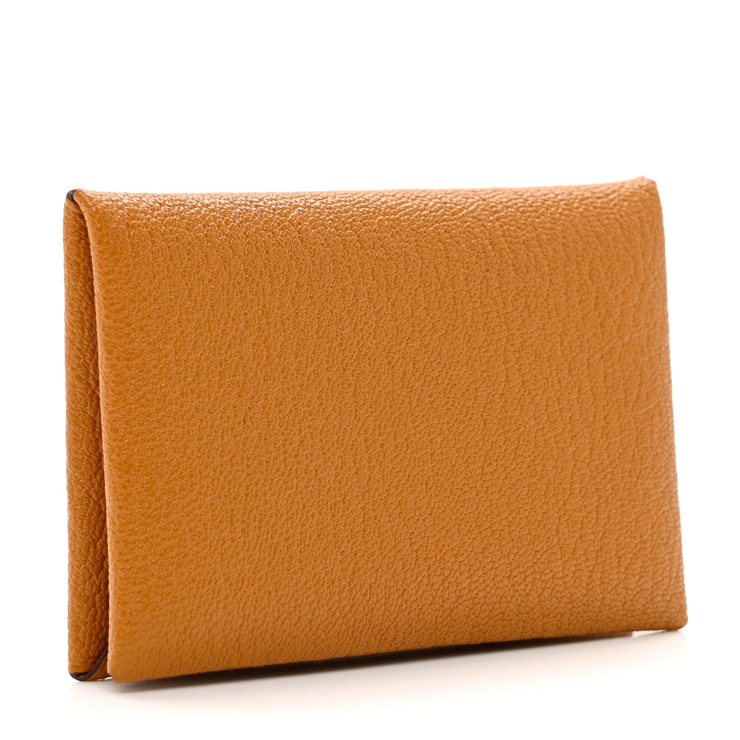 Chevre Mysore Verso Calvi Card Case Caramel Rose Sakura