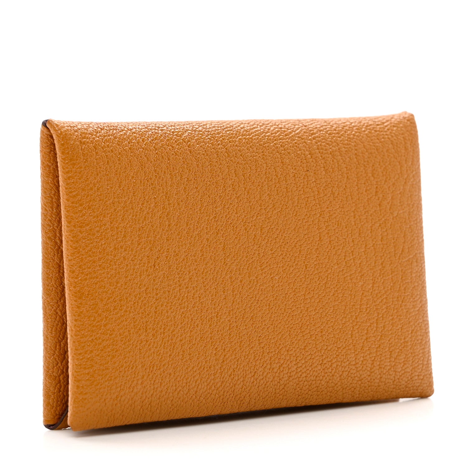 Hermes Chevre Mysore Verso Calvi Card Case Caramel Rose Sakura 3 of 6