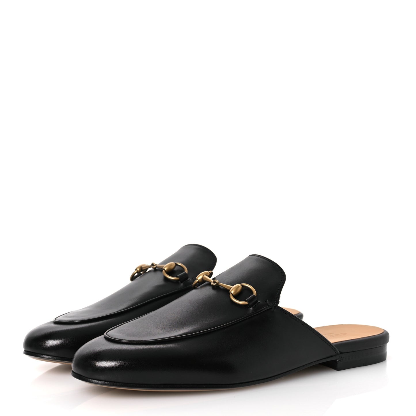 Calfskin Womens Princetown Slippers 39.5 Black