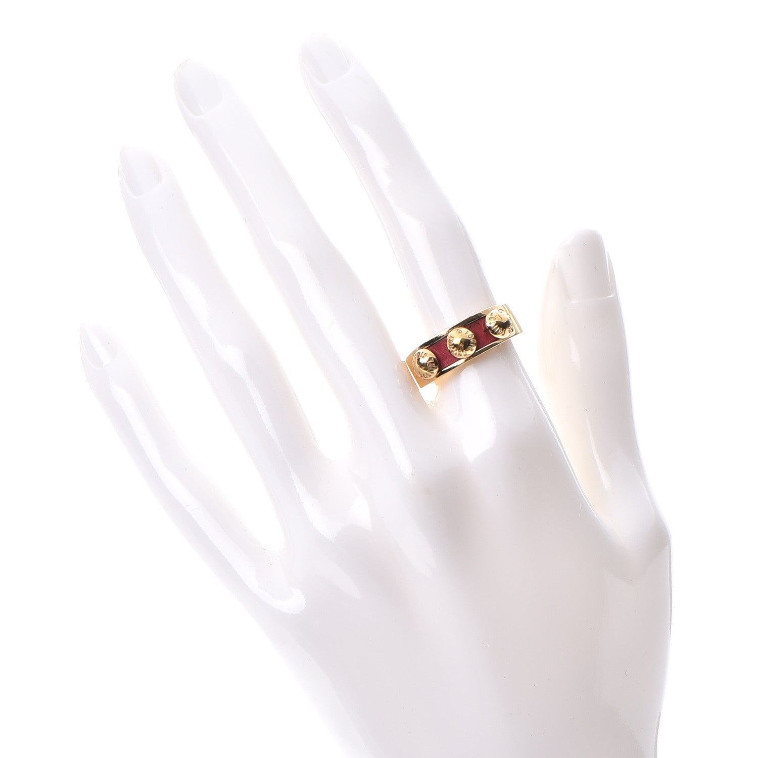 Louis Vuitton Leather Gimme A Clue Ring 6 Red 2 of 7