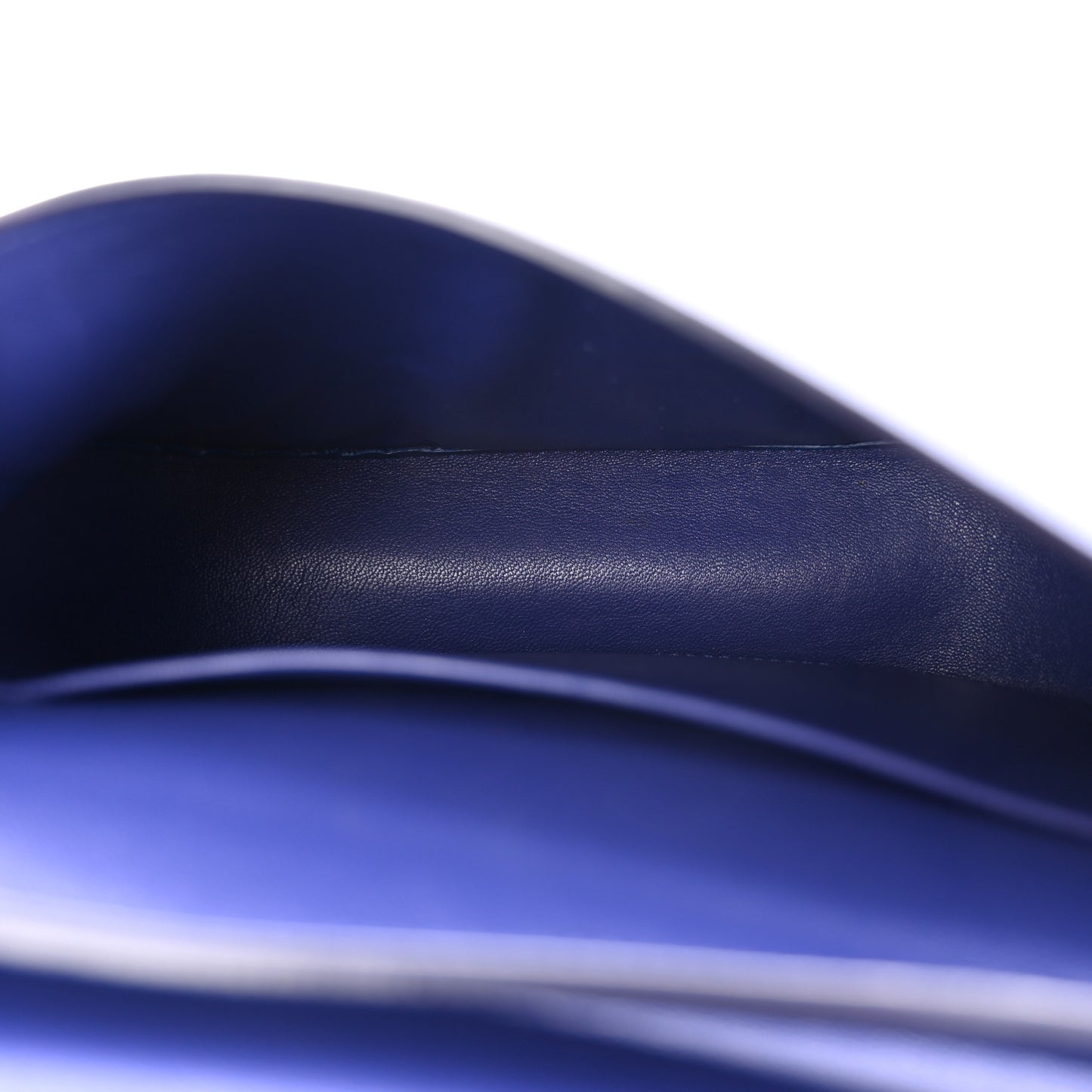 Grained Calfskin Small Trotteur Indigo