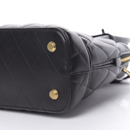Balenciaga Nappa Calfskin Quilted Small Ville Top Handle Bag Black 10 of 11