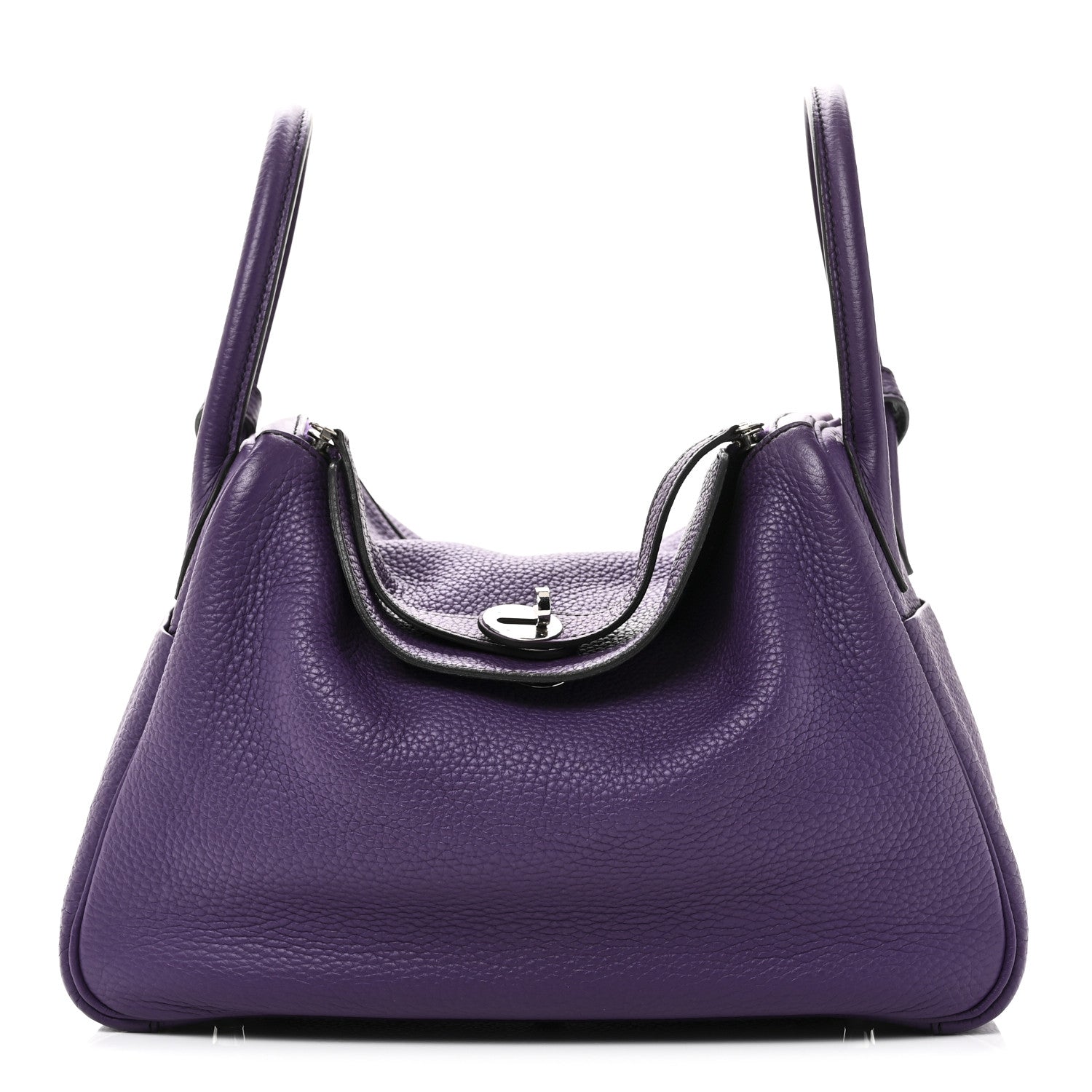 Hermes Taurillon Clemence Eclat Lindy 30 Ultraviolet Bleu Obscur 1 of 9