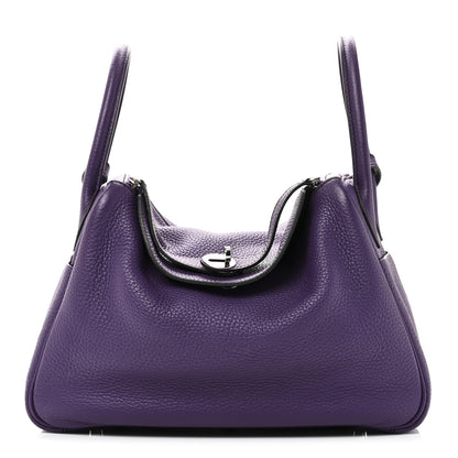 Hermes Taurillon Clemence Eclat Lindy 30 Ultraviolet Bleu Obscur 1 of 9
