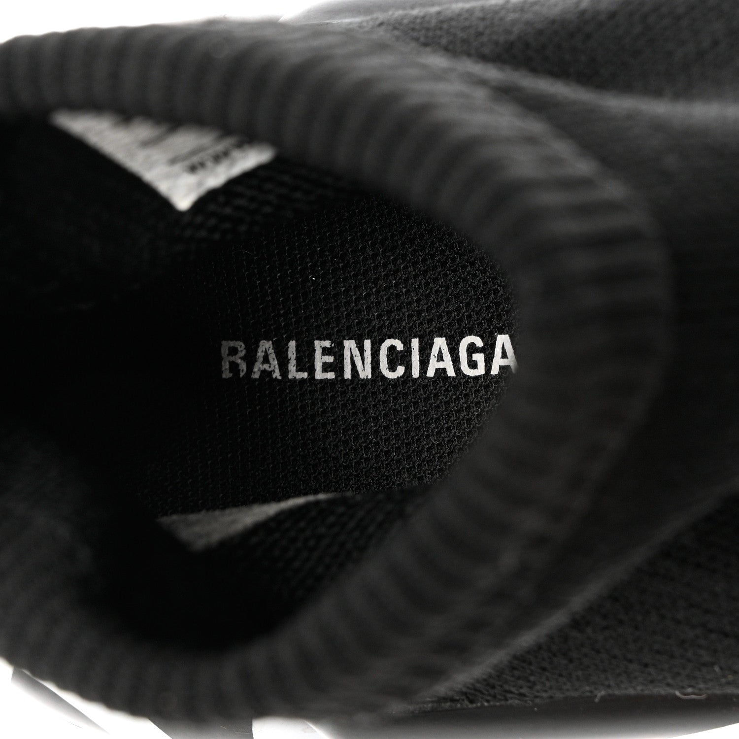 Balenciaga Neoprene Knit Womens Speed Graffiti Sneakers 37 Black White 7 of 8