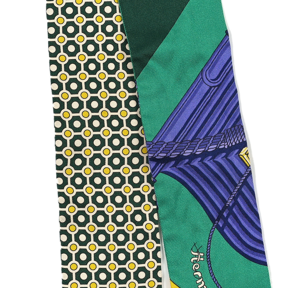 Hermes Silk Clic Clac Modern Cannage Twilly 4 of 4