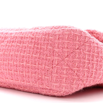 Chanel Metallic Tweed Quilted Medium Chanel 19 Flap Pink 10 of 10