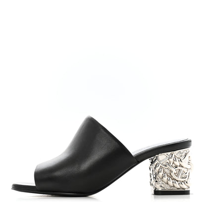 Hermes Nappa Glossy 60 Sandals 36 Black 1 of 10