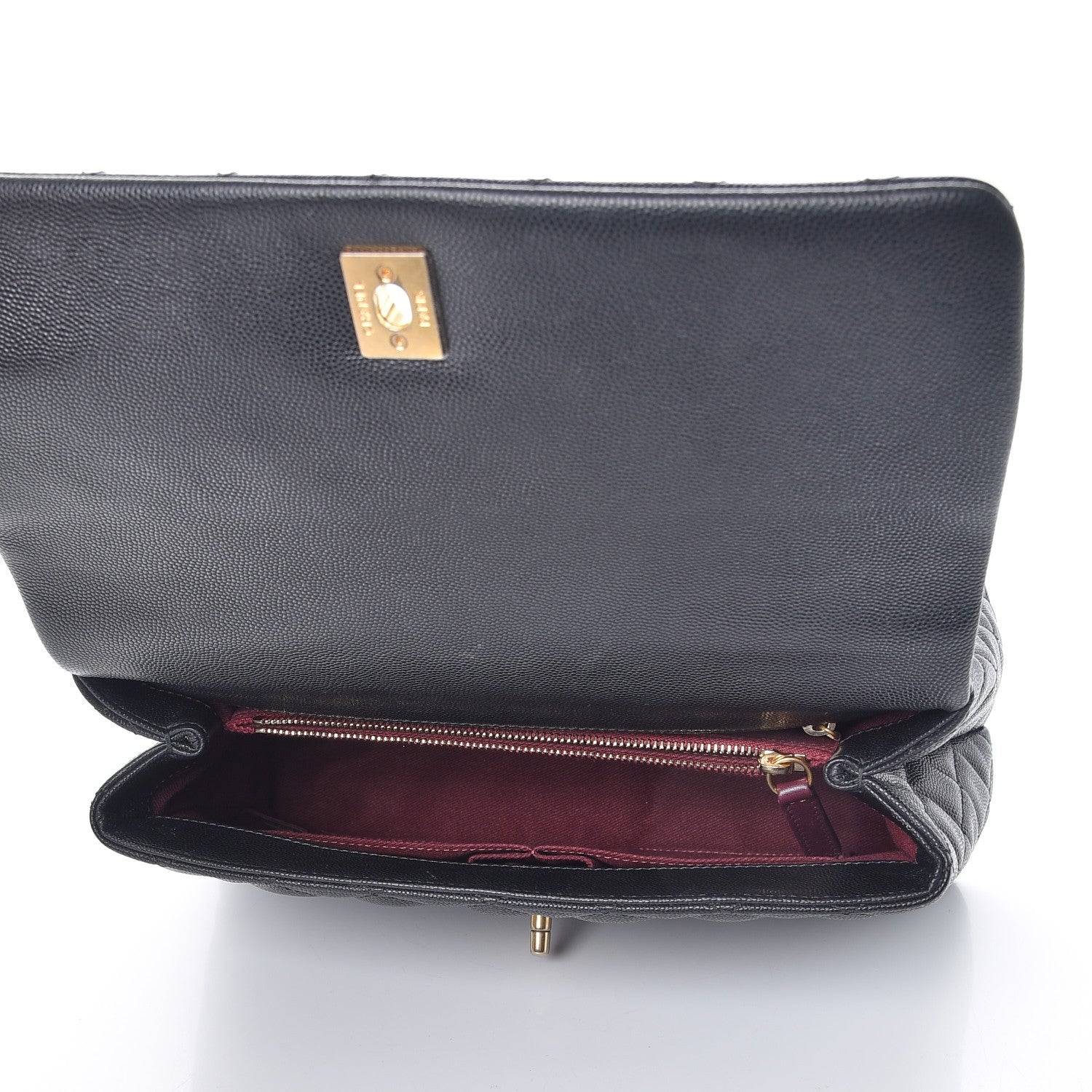 Chanel Caviar Quilted Small Coco Handle Flap Black 5 of 10