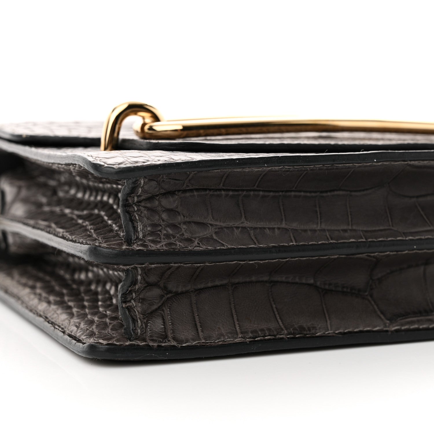 Hermes Matte Alligator Mini Sac Roulis Graphite 6 of 15