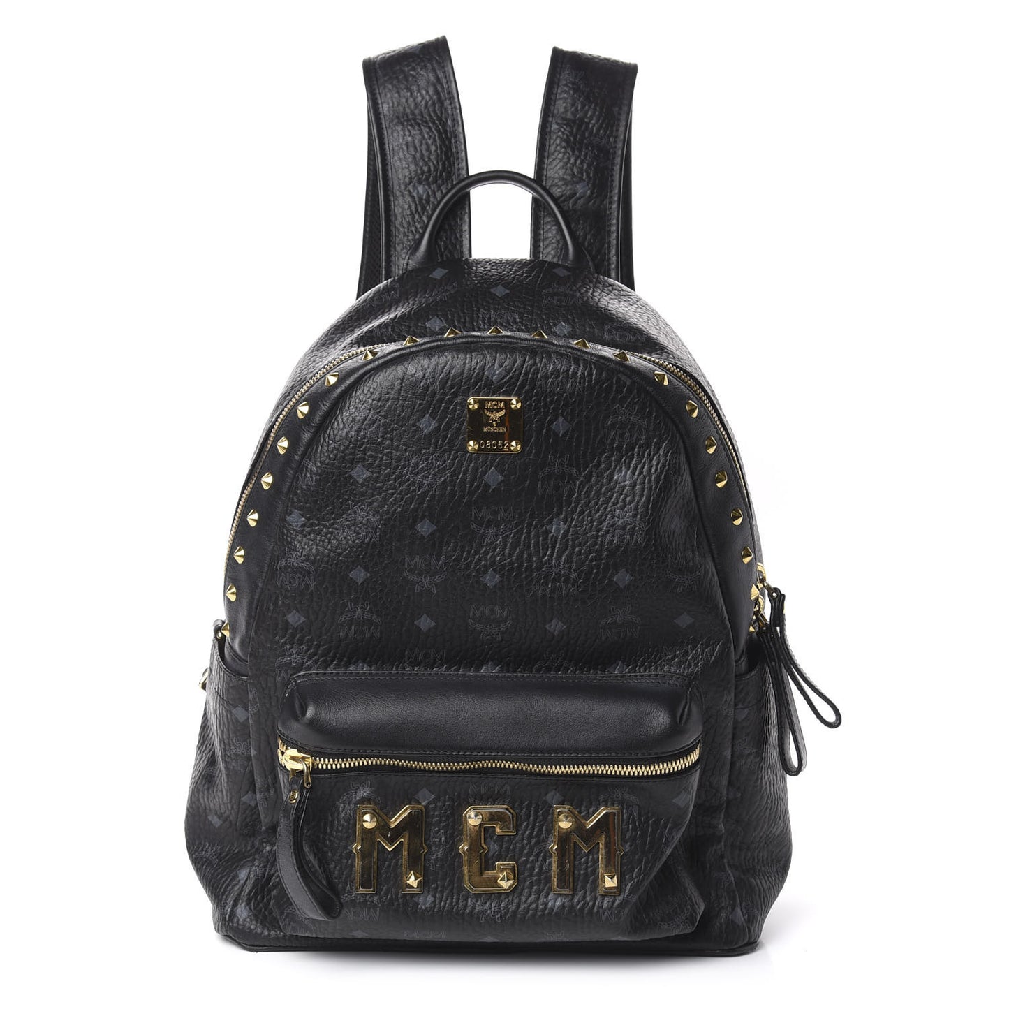 Visetos Studded Medium Stark M Logo Collection Backpack Black